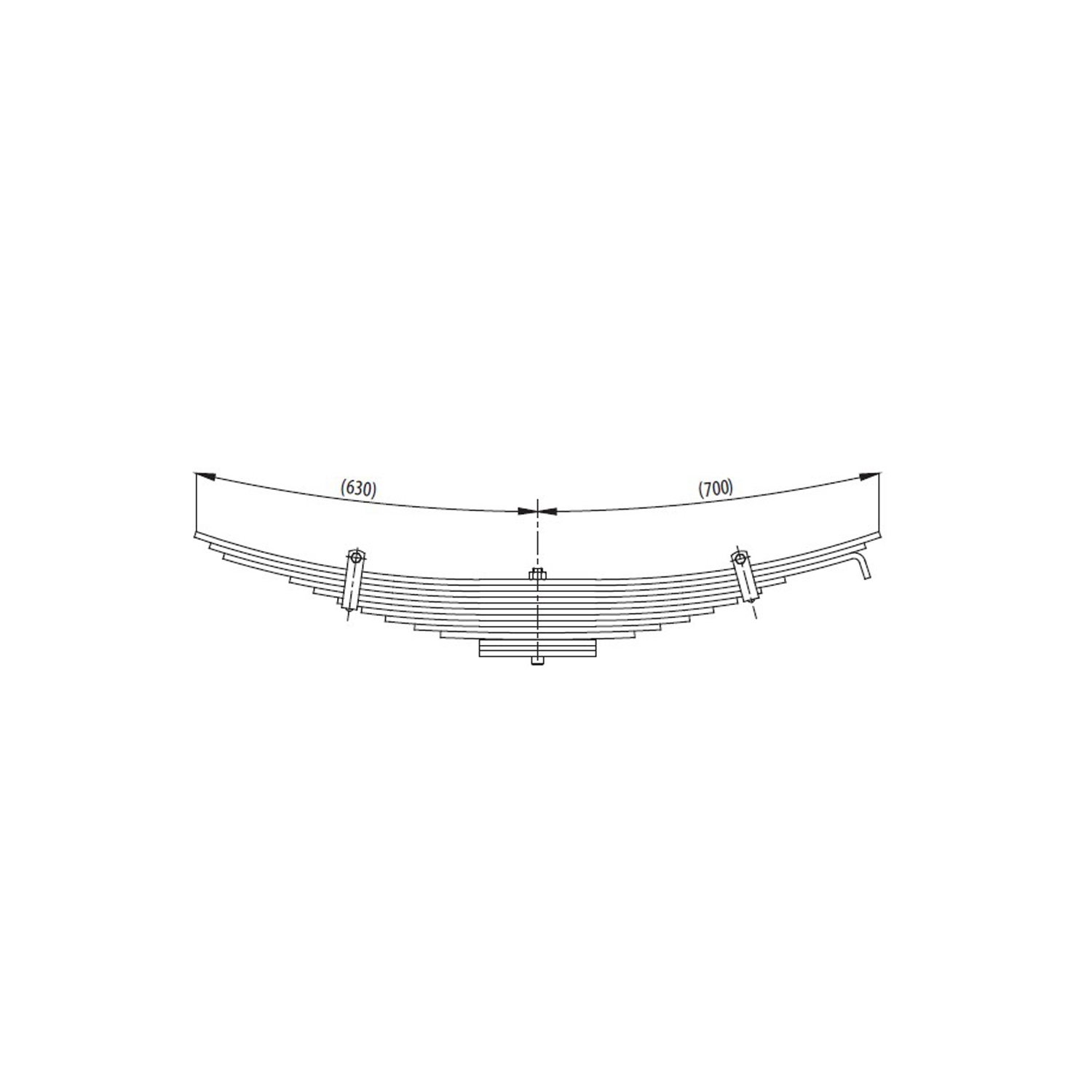 Axle complete Leaf Spring