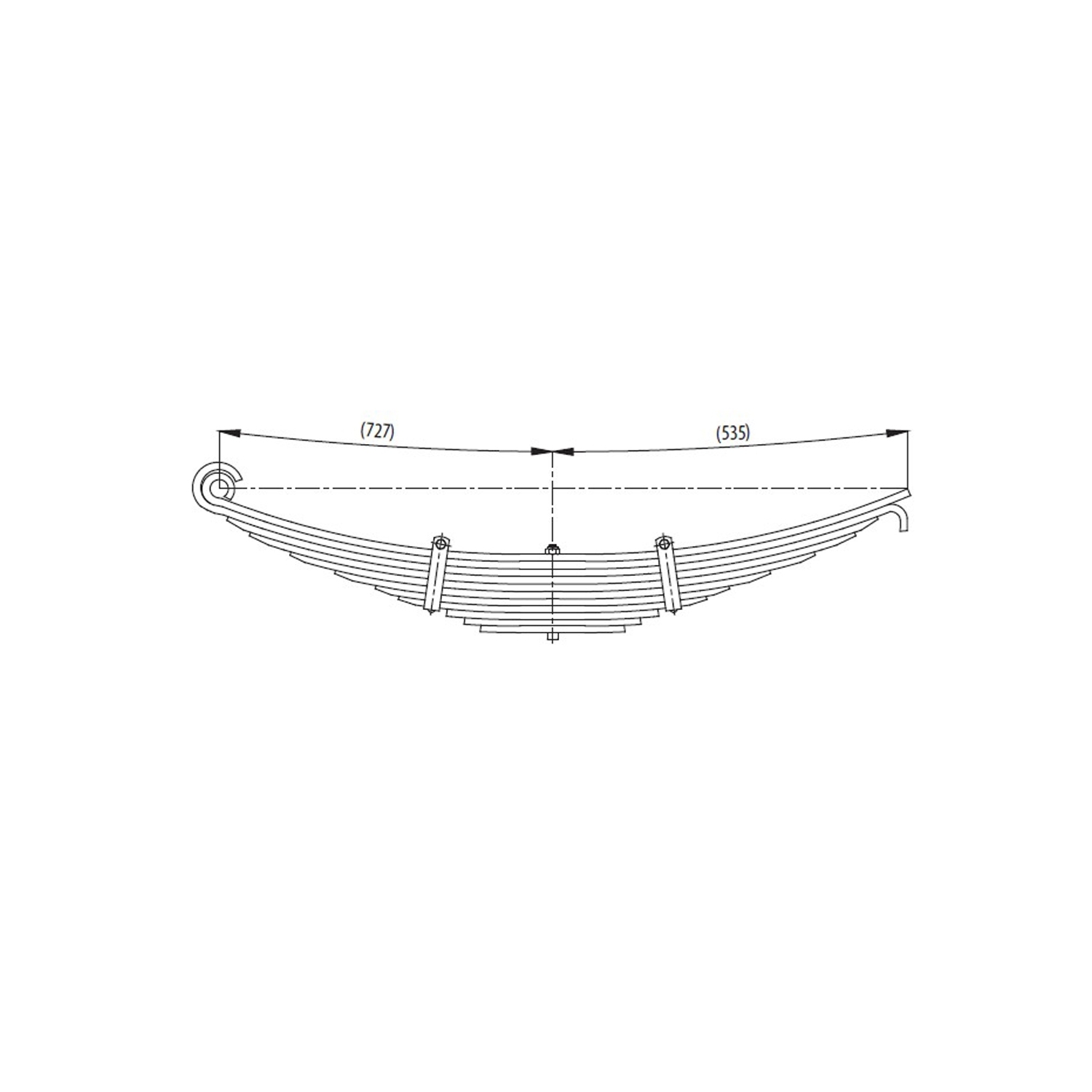 Rear complete Leaf Spring