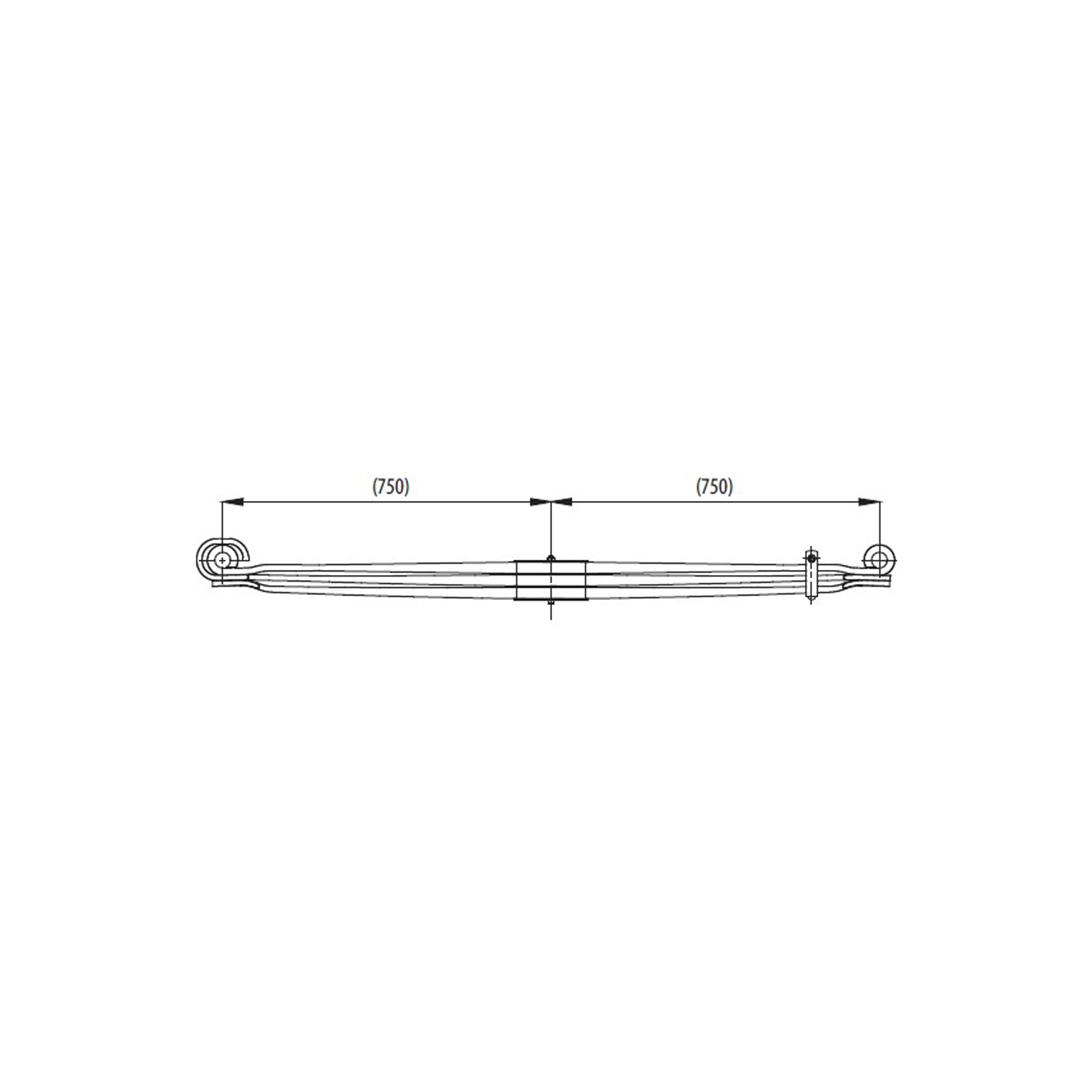 Parabolic rear complete Leaf Spring