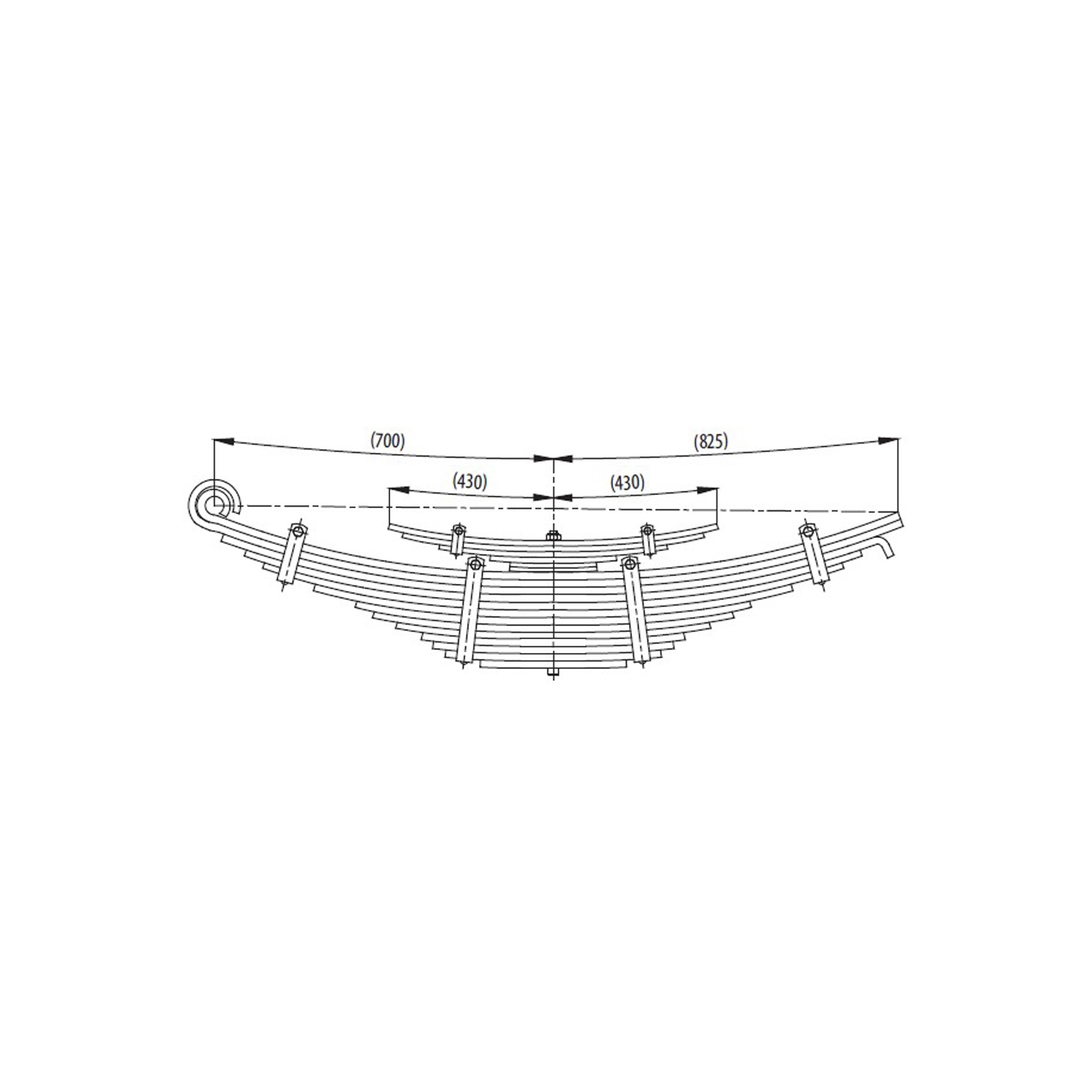 Rear complete Leaf Spring