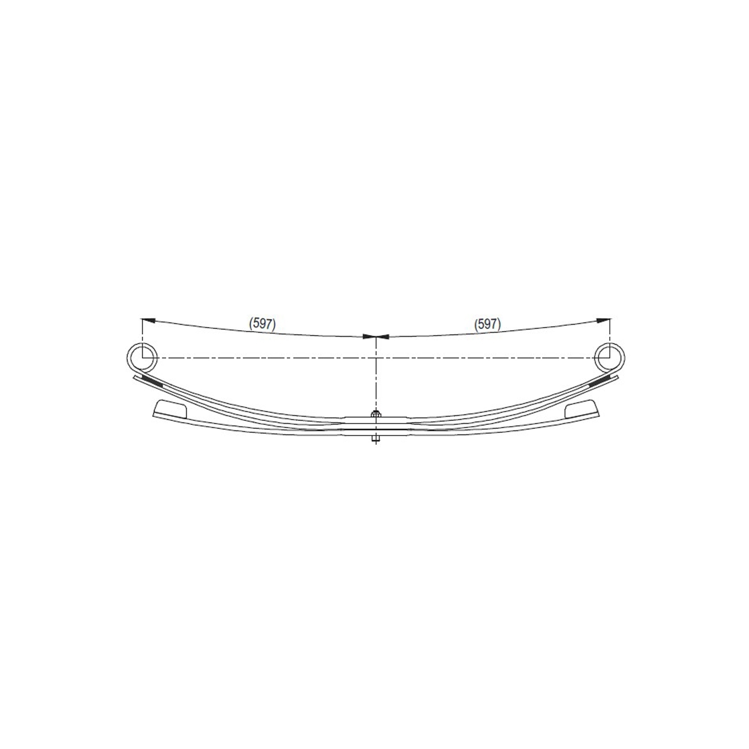 Parabolic rear complete Leaf Spring