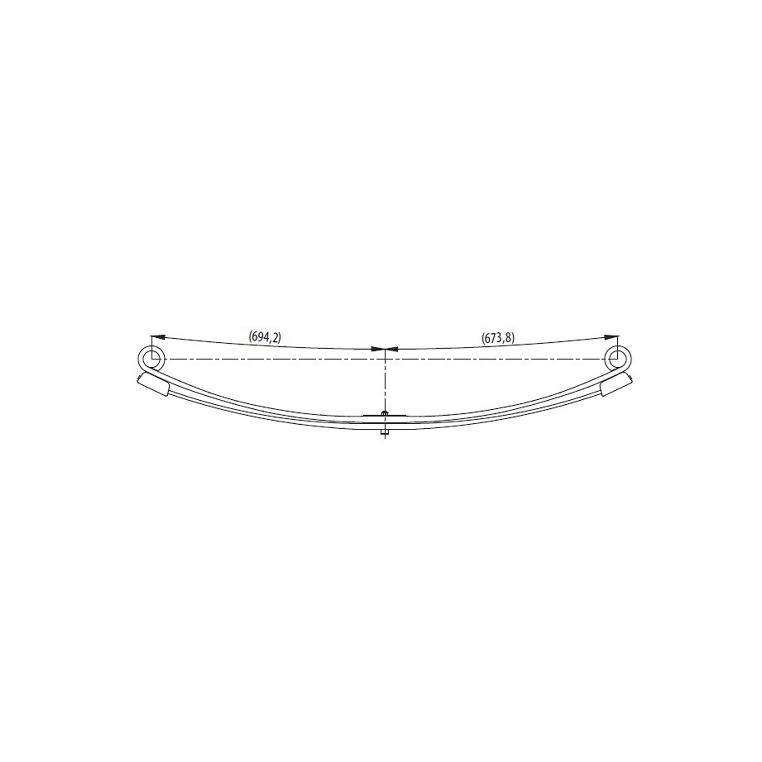Parabolic rear complete Leaf Spring