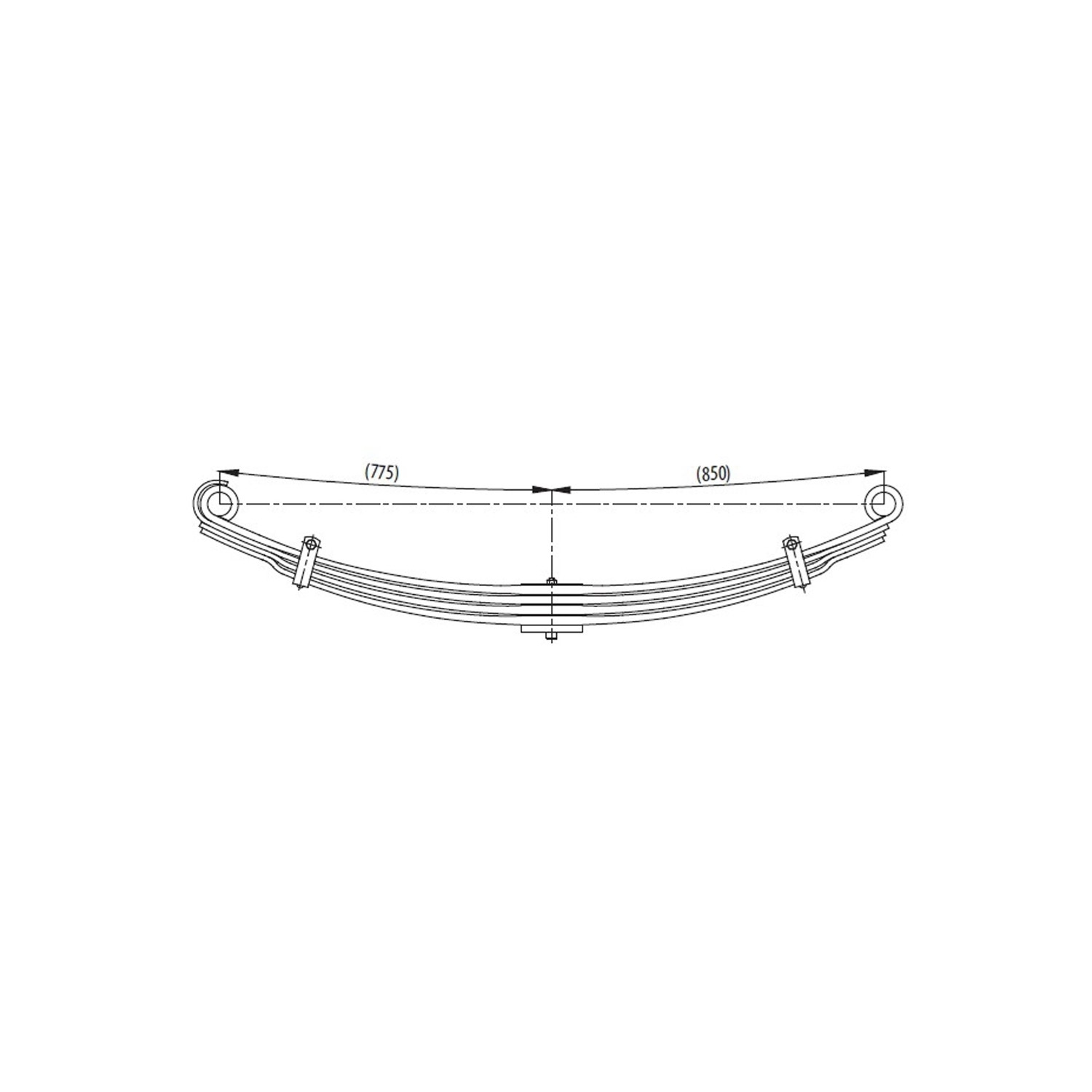 2nd axle complete 4th layer Leaf Spring