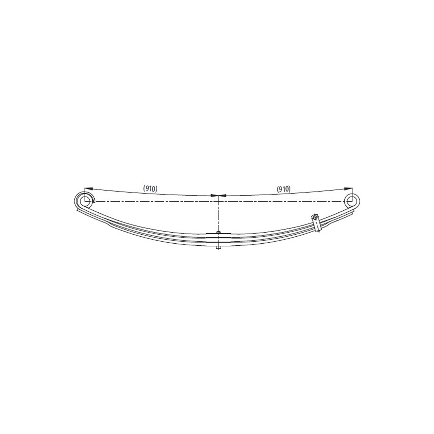 Parabolic reinforcement complete Leaf Spring