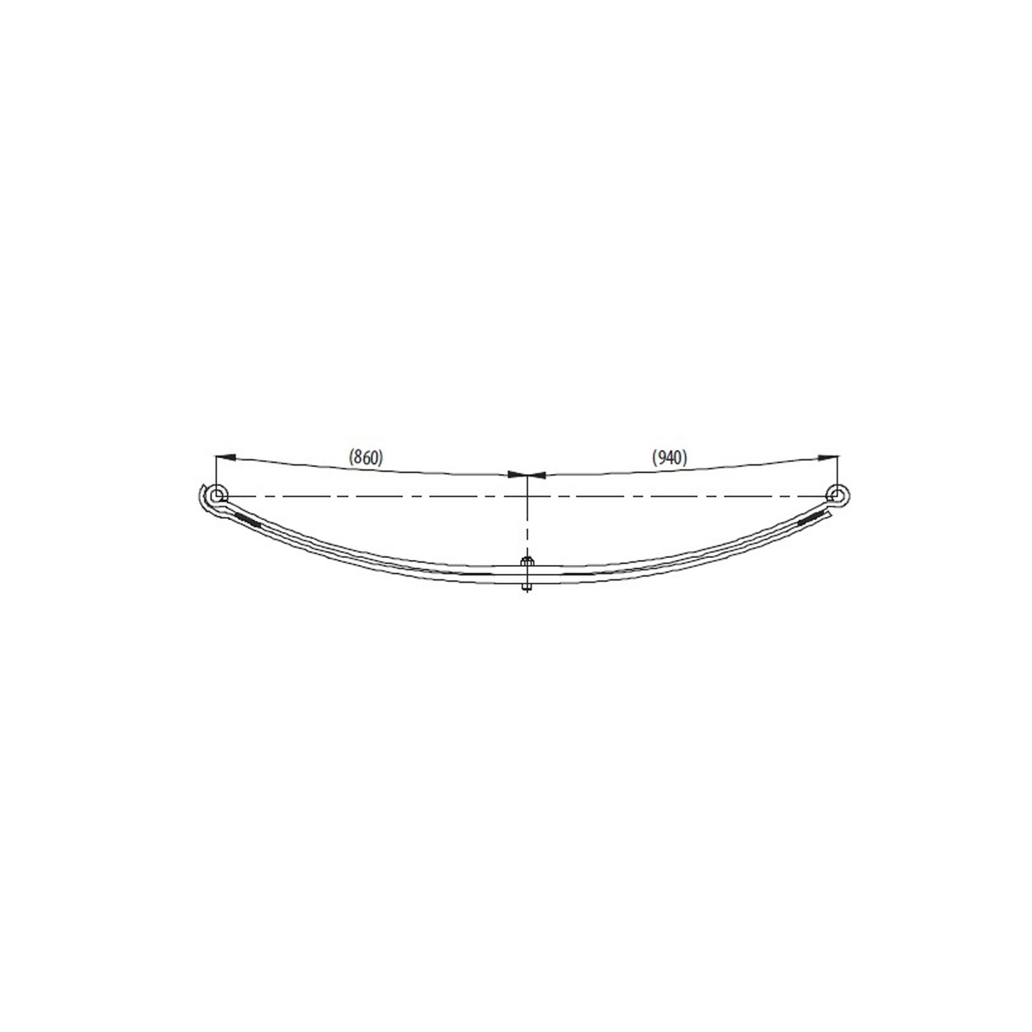 Parabolic front complete Leaf Spring