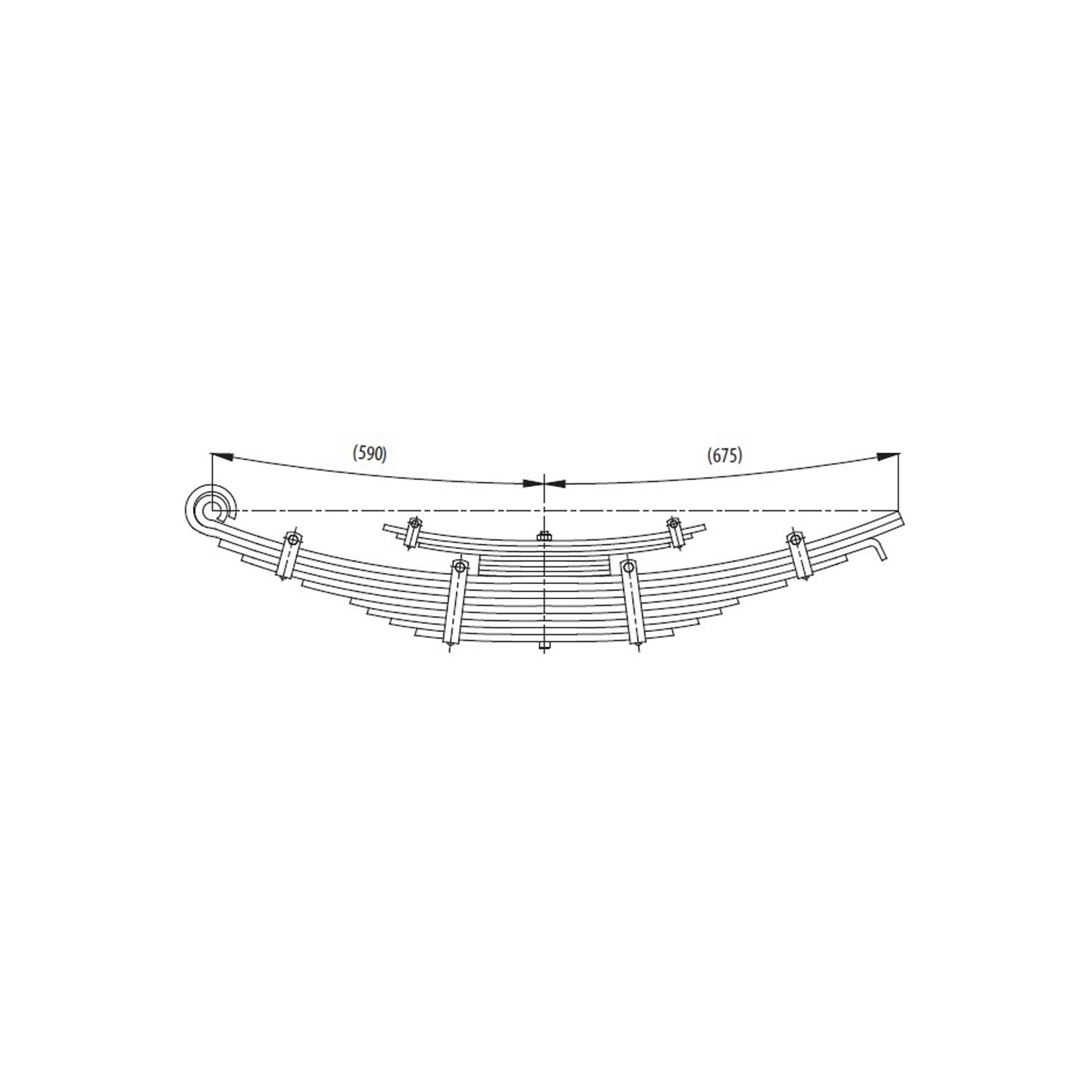 Rear complete Leaf Spring