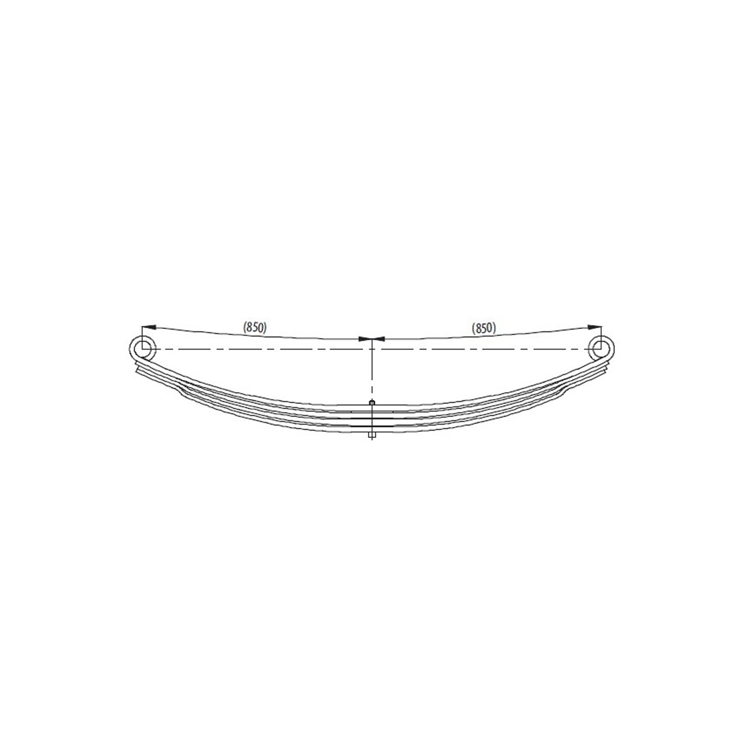Parabolic rear complete Leaf Spring