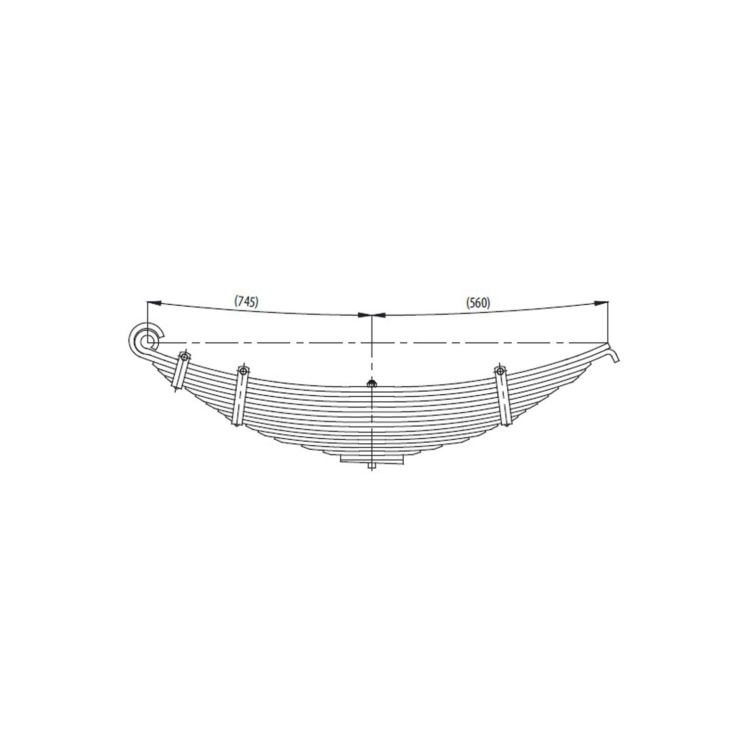 Rear complete Leaf Spring
