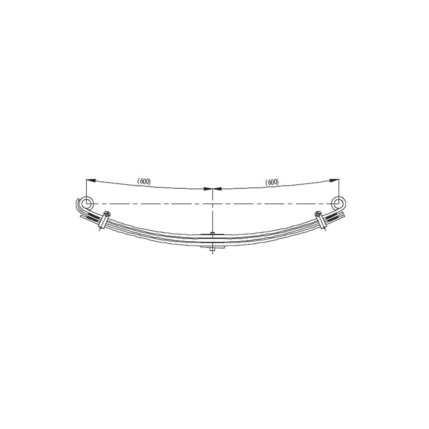 Parabolic front complete Leaf Spring