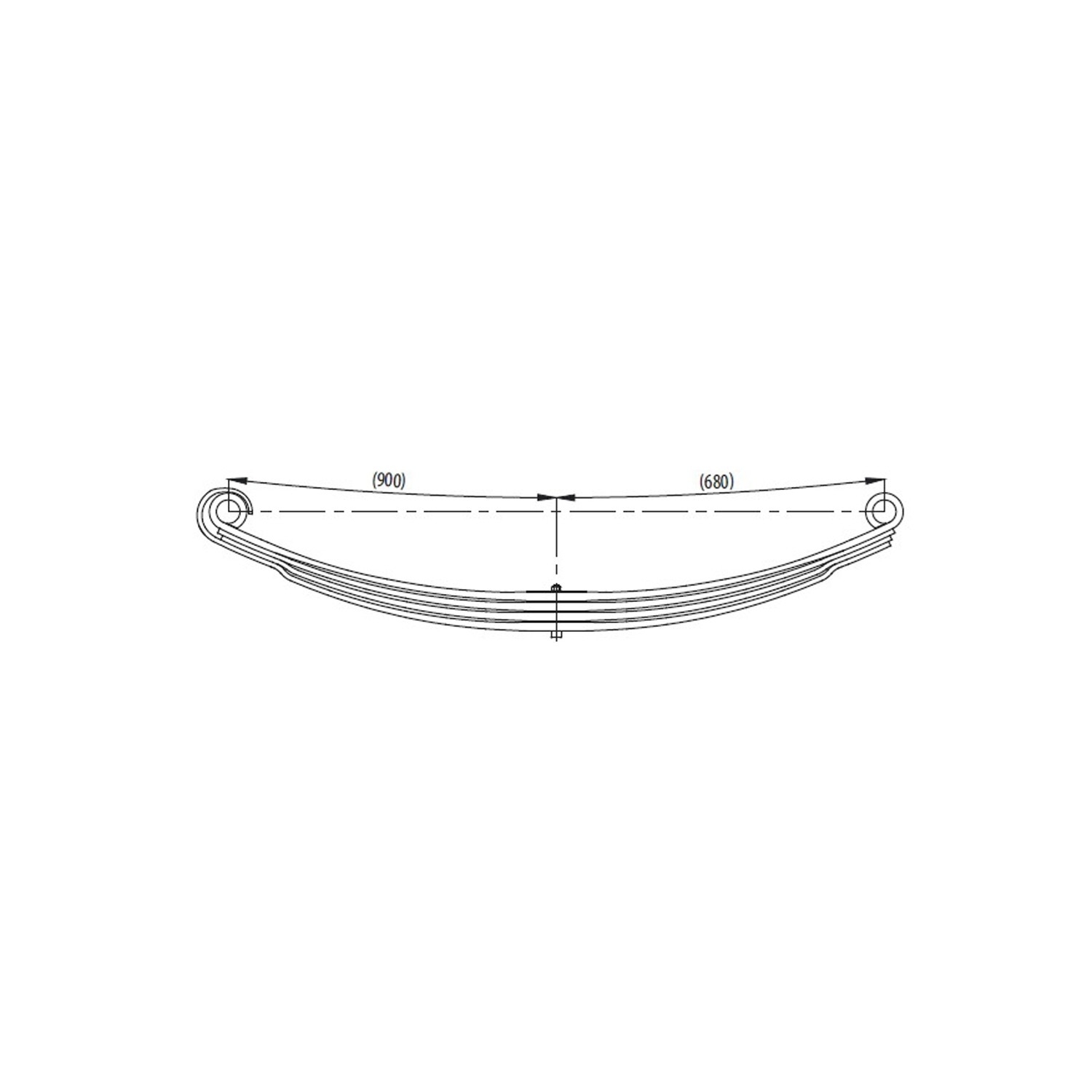1st axle complete Leaf Spring