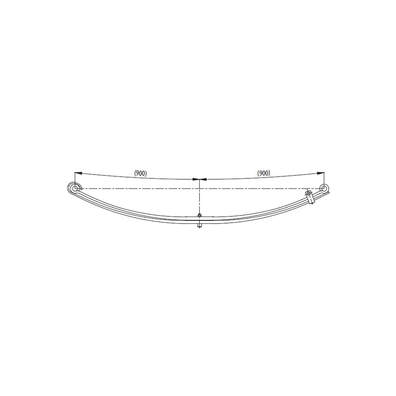 Parabolic front complete Leaf Spring