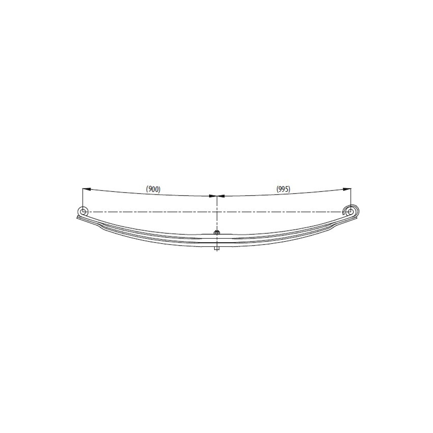 1st axle complete Leaf Spring