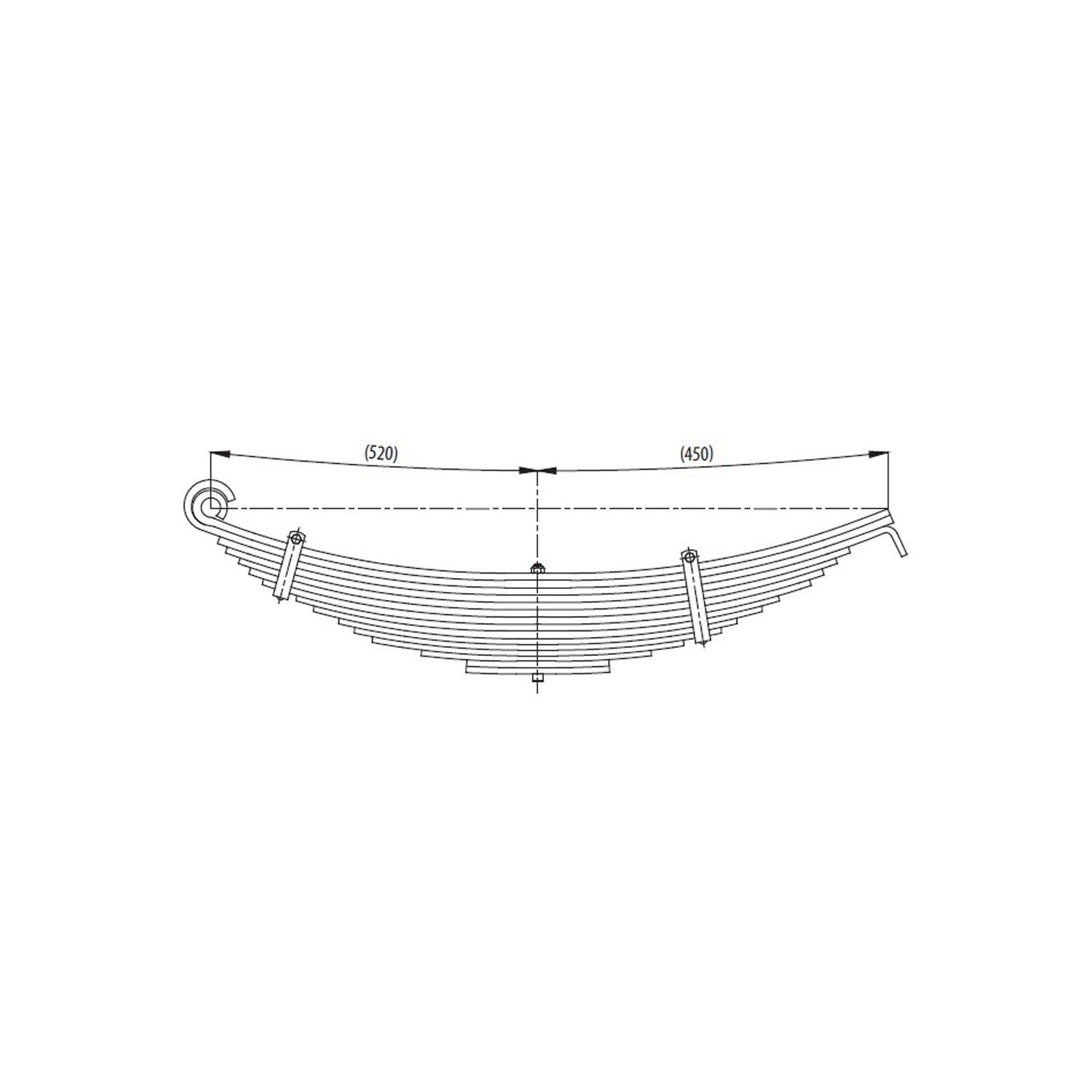 Rear complete Leaf Spring