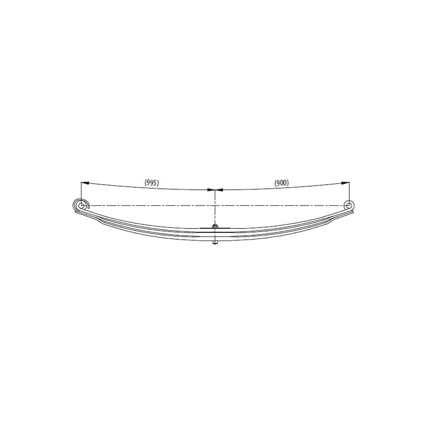 Parabolic front complete Leaf Spring