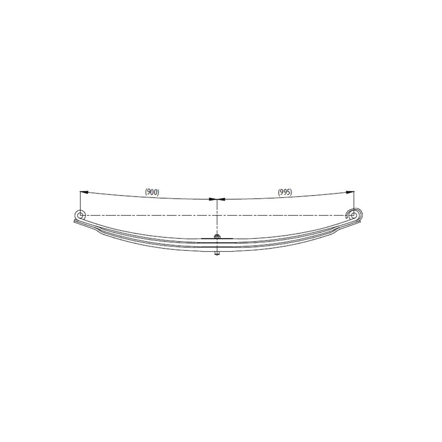 1st axle complete Leaf Spring