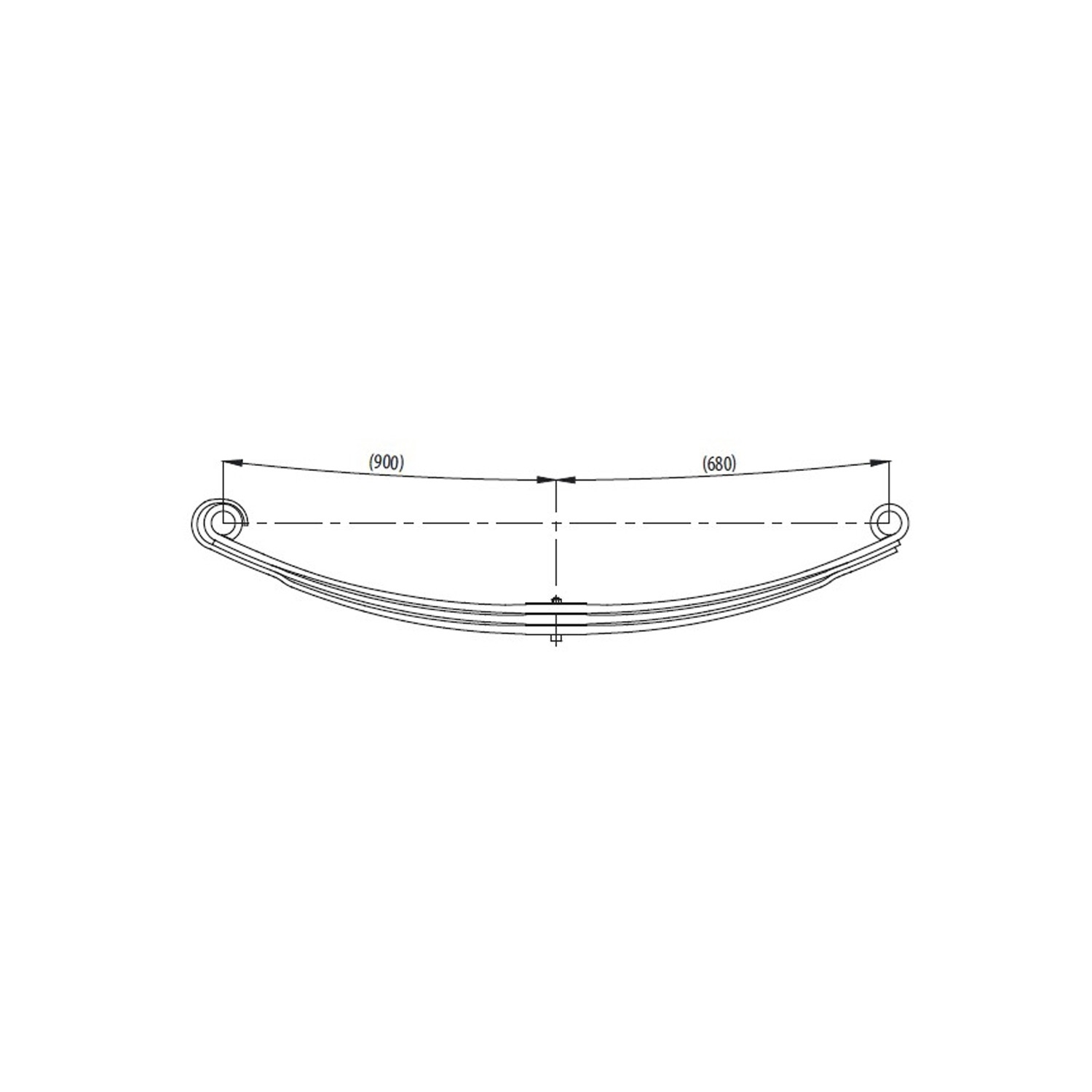 1st axle complete Leaf Spring