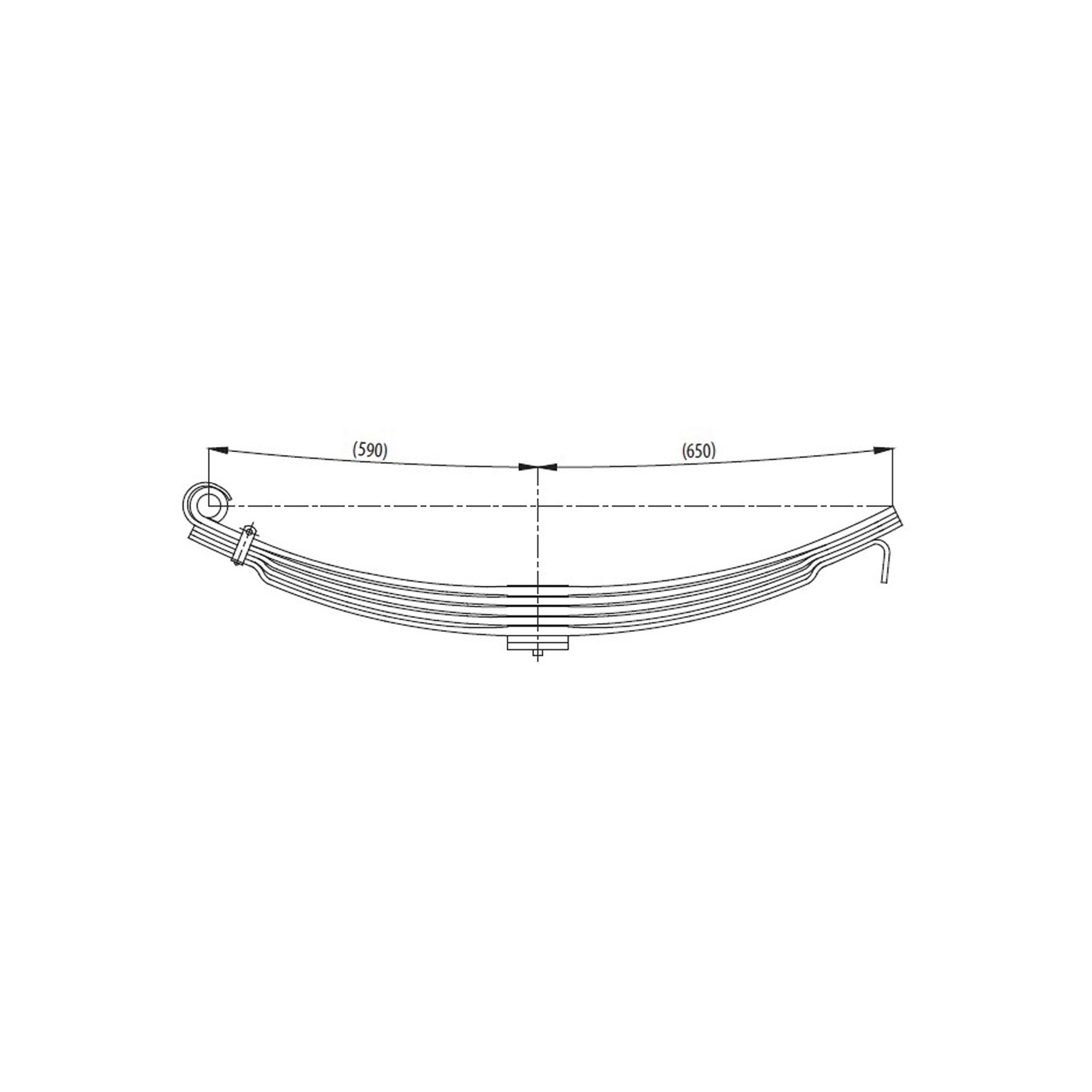 Parabolic rear complete Leaf Spring