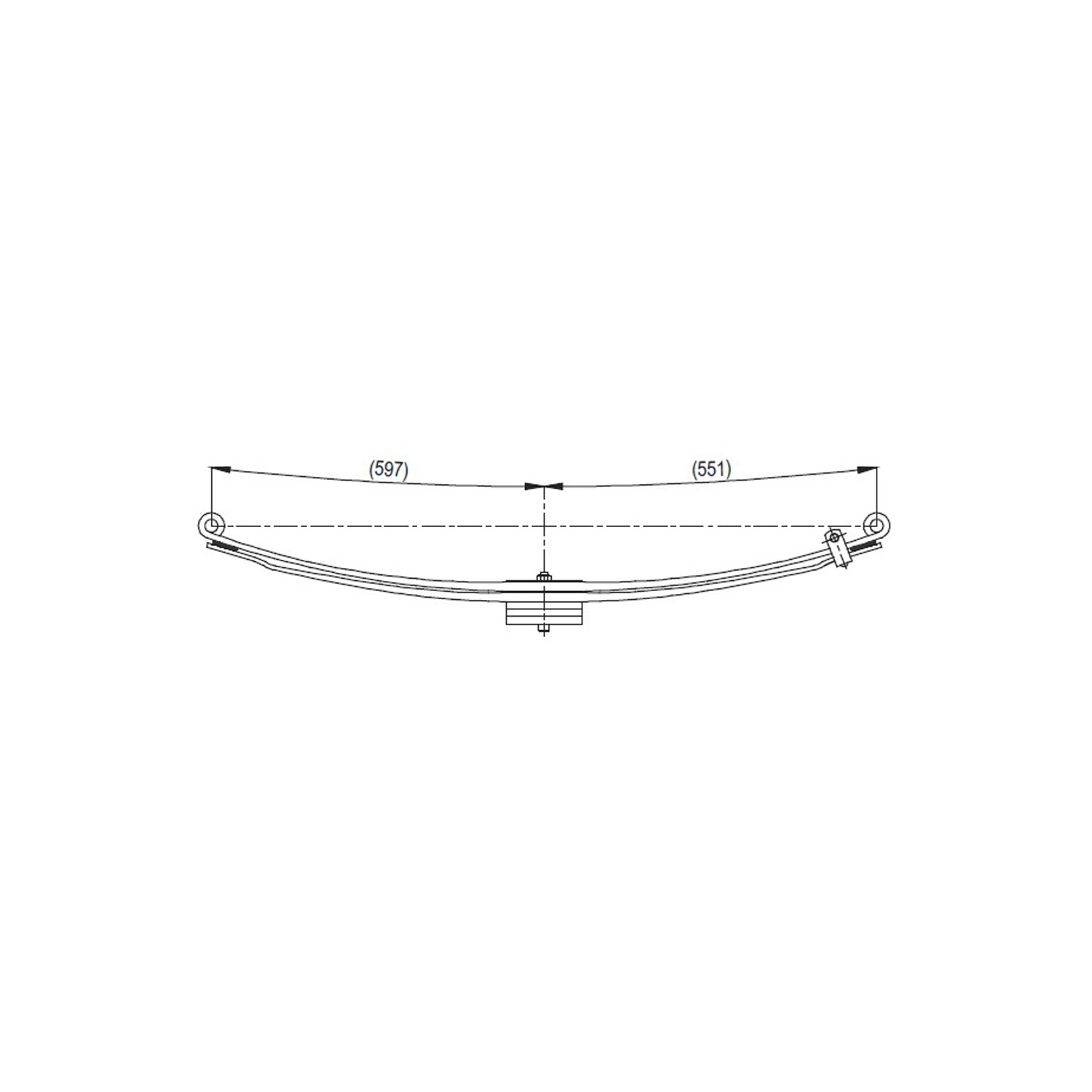 Parabolic front complete Leaf Spring