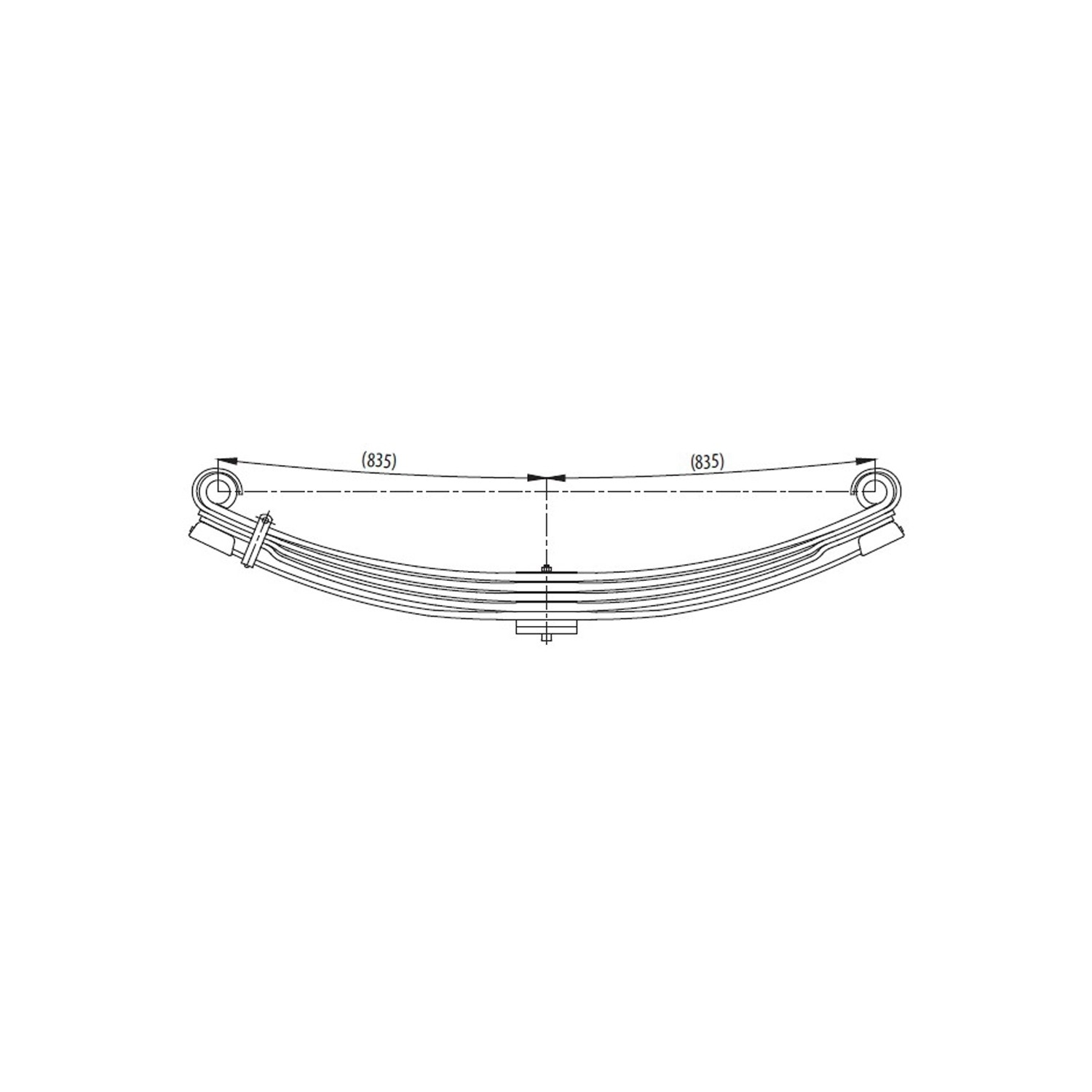 Parabolic front complete Leaf Spring