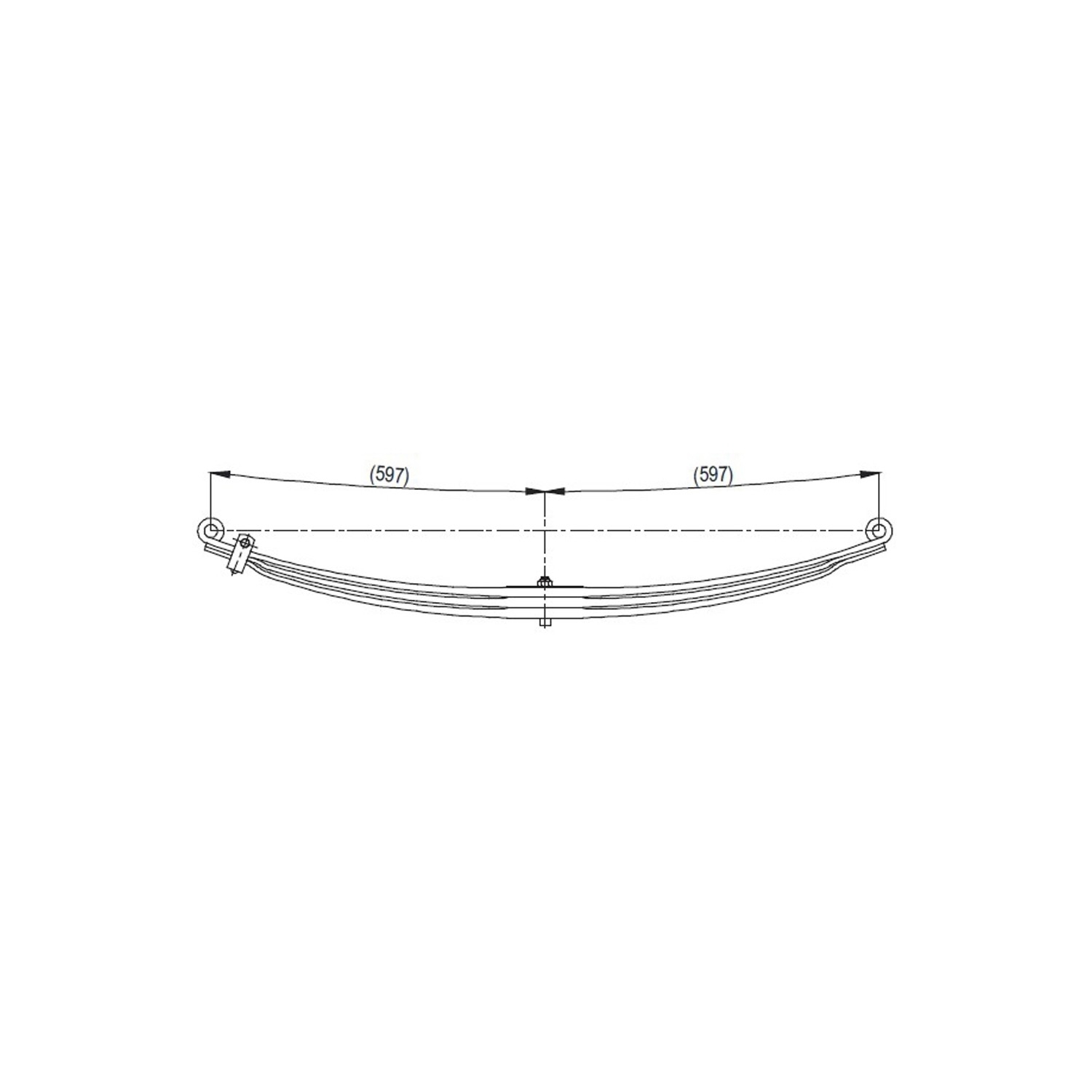 Parabolic rear complete Leaf Spring