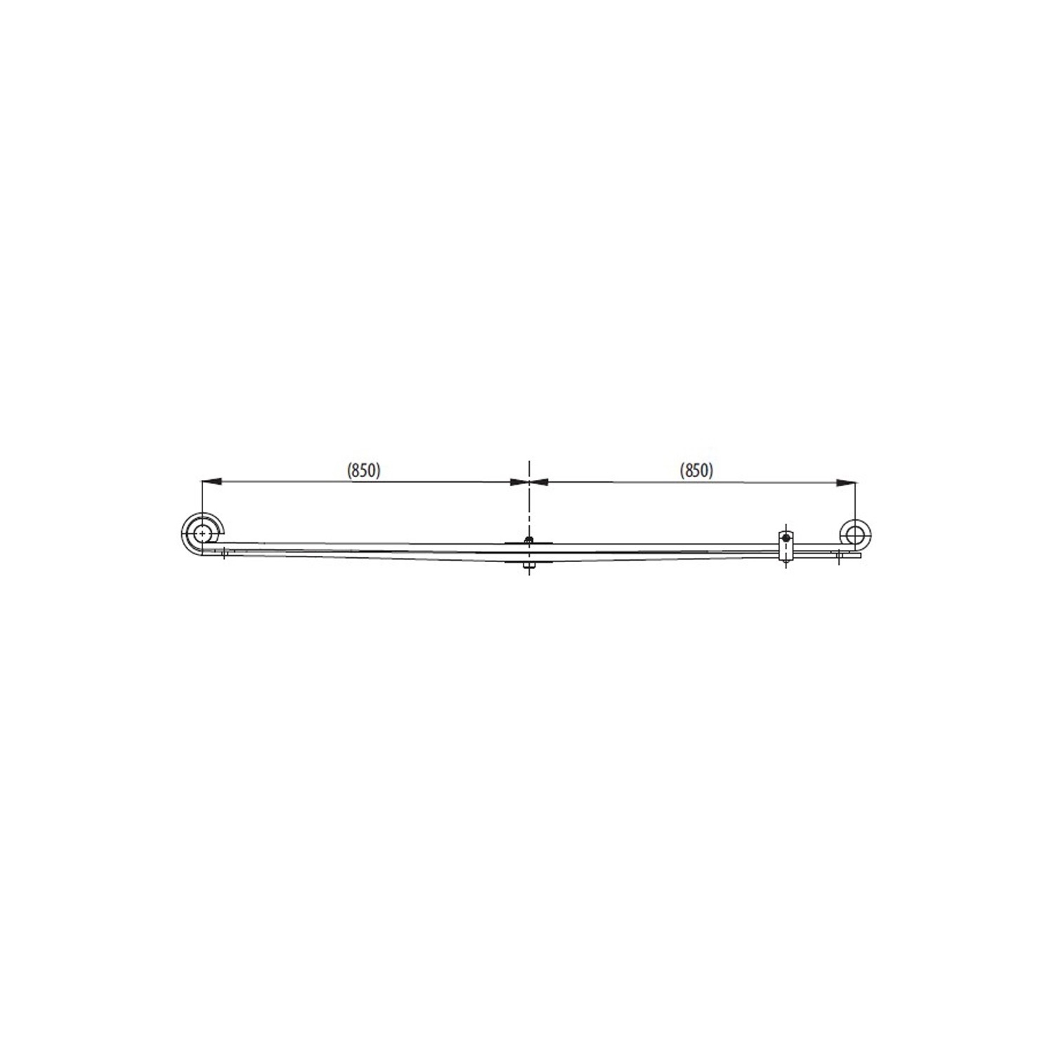 Parabolic front complete Leaf Spring