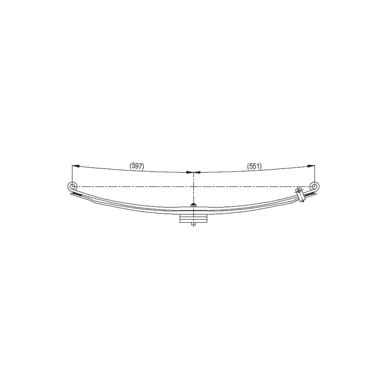 Parabolic front complete Leaf Spring