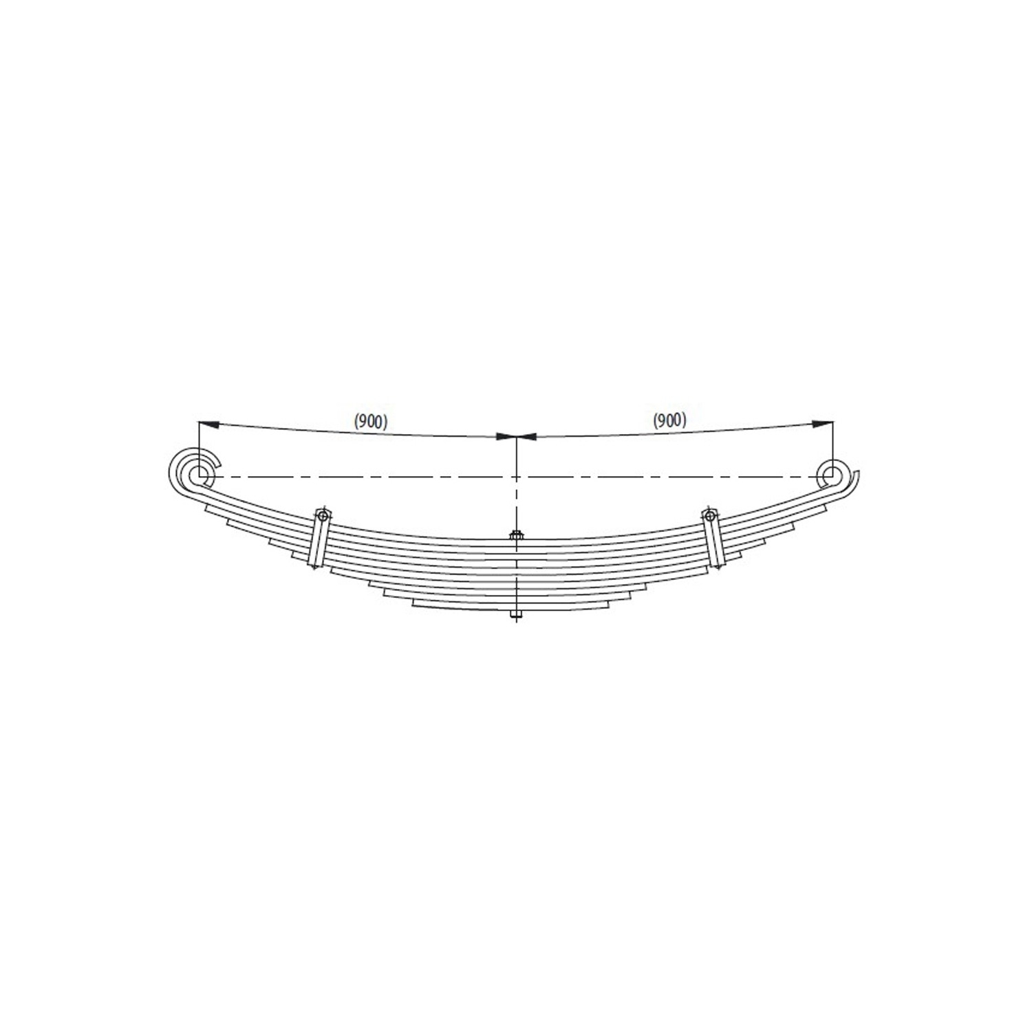 1st axle complete Leaf Spring