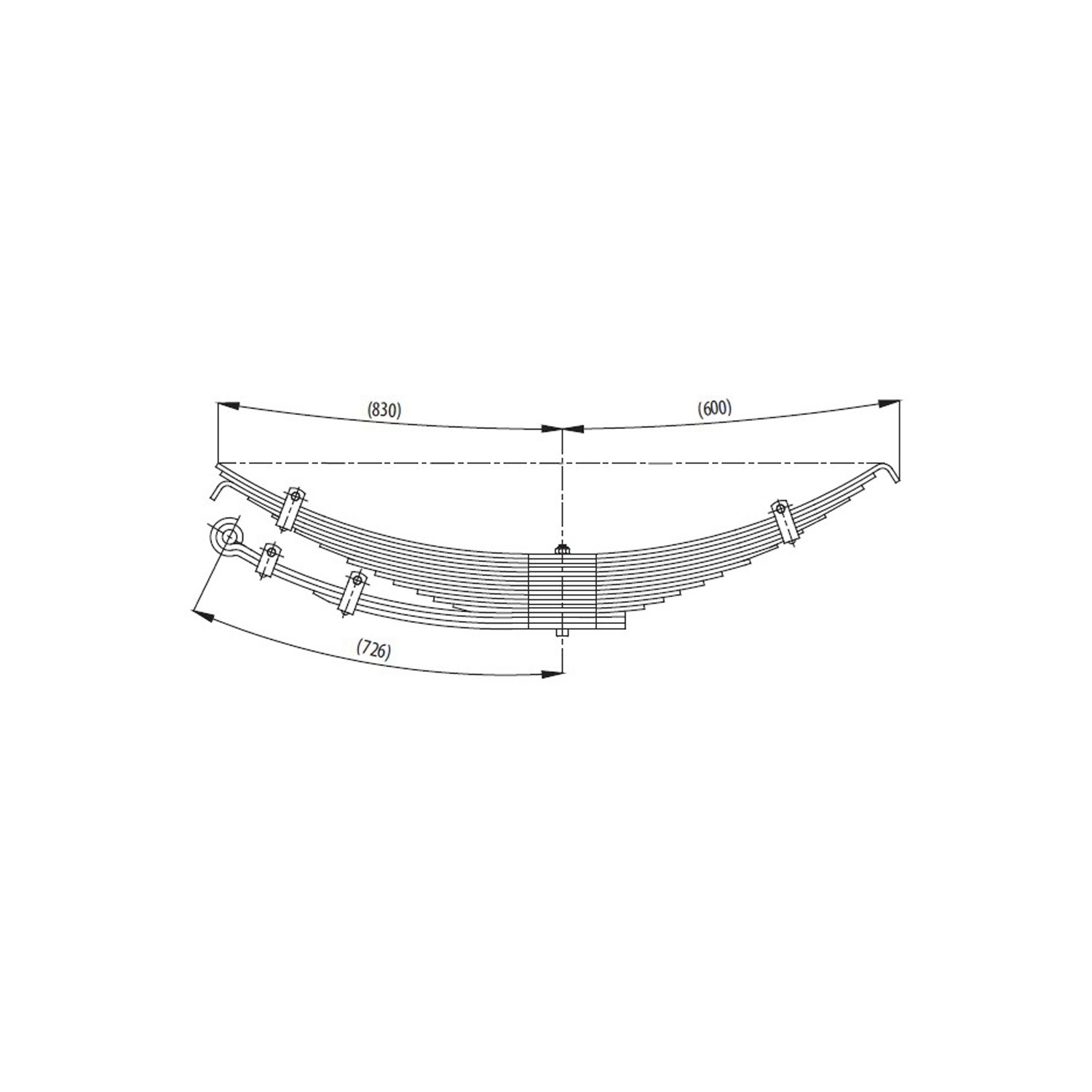 Rear complete Leaf Spring