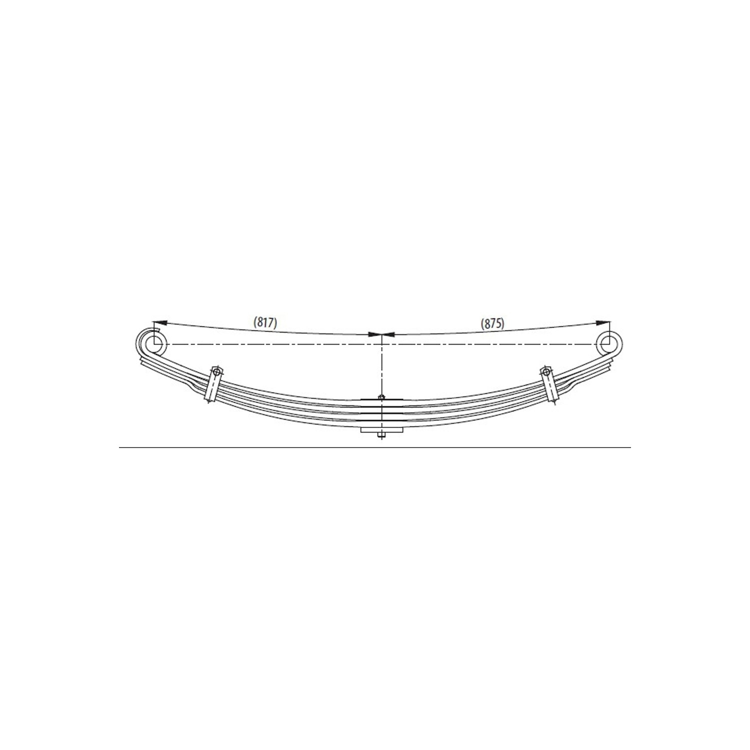 1st axle complete Leaf Spring