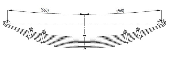 Parabolic rear complete Leaf Spring