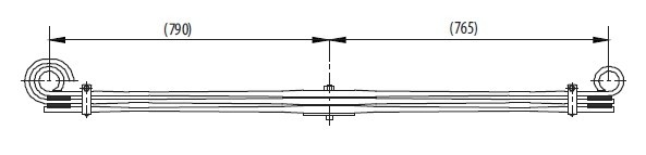 Parabolic front complete Leaf Spring