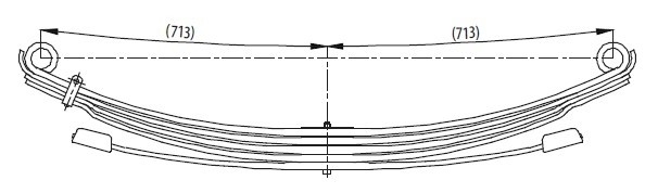 Parabolic rear complete Leaf Spring
