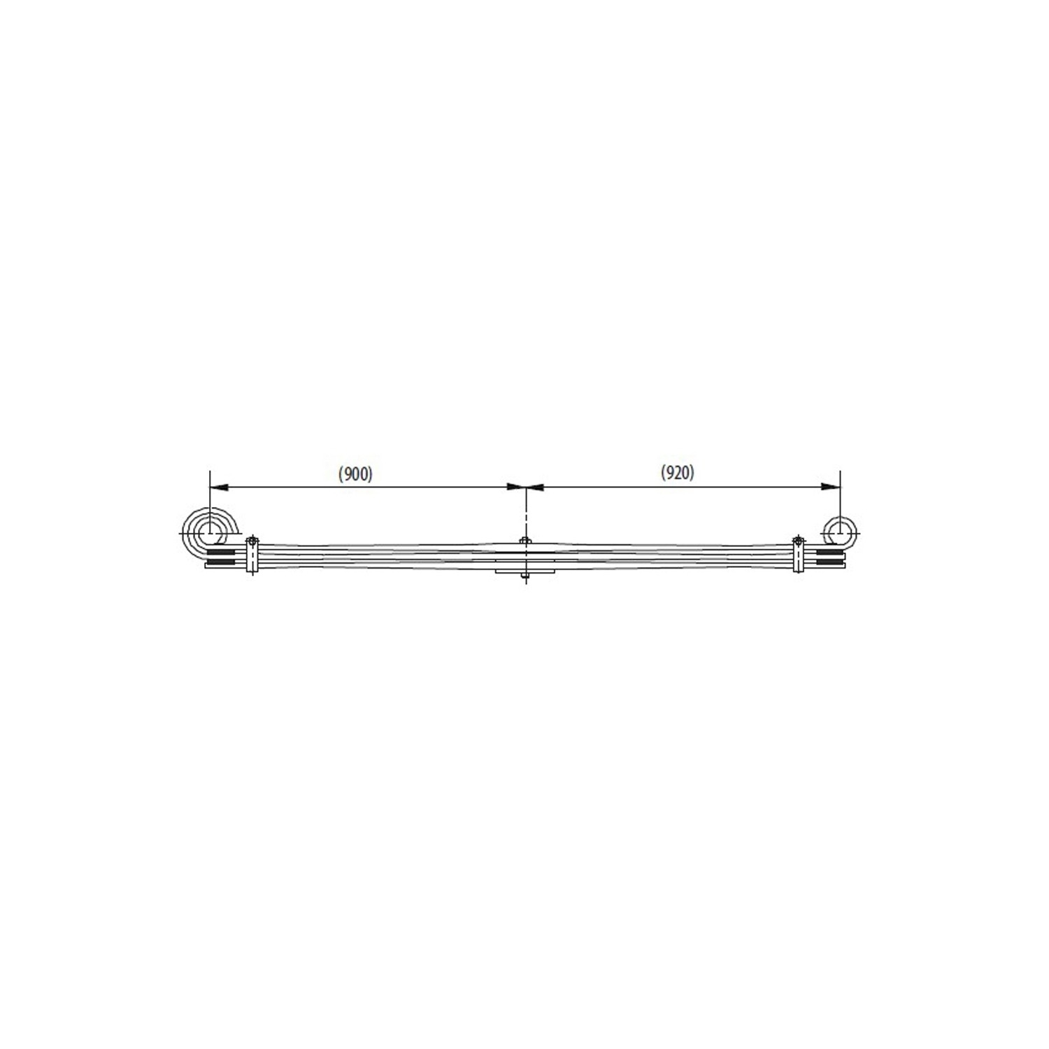 Rear complete Leaf Spring