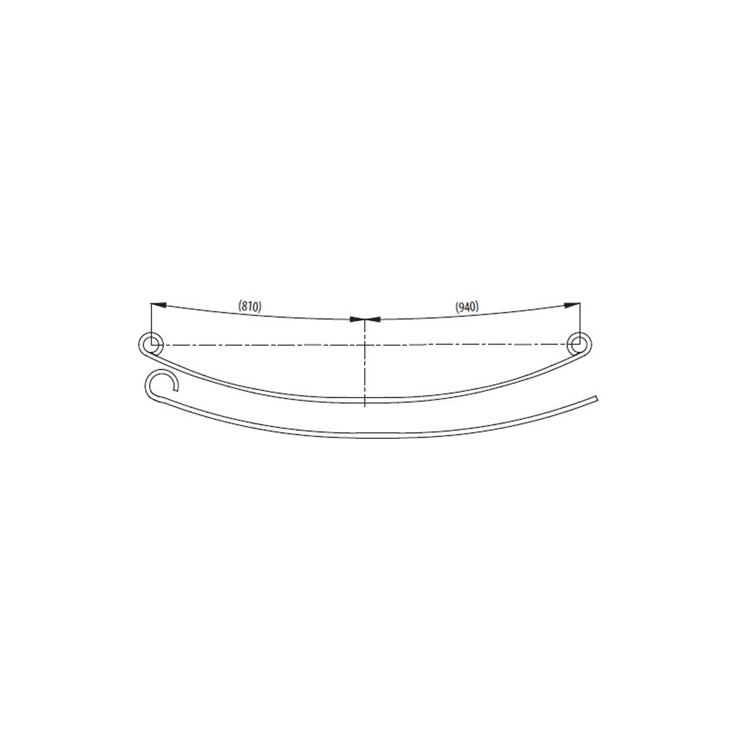 Parabolic front complete Leaf Spring