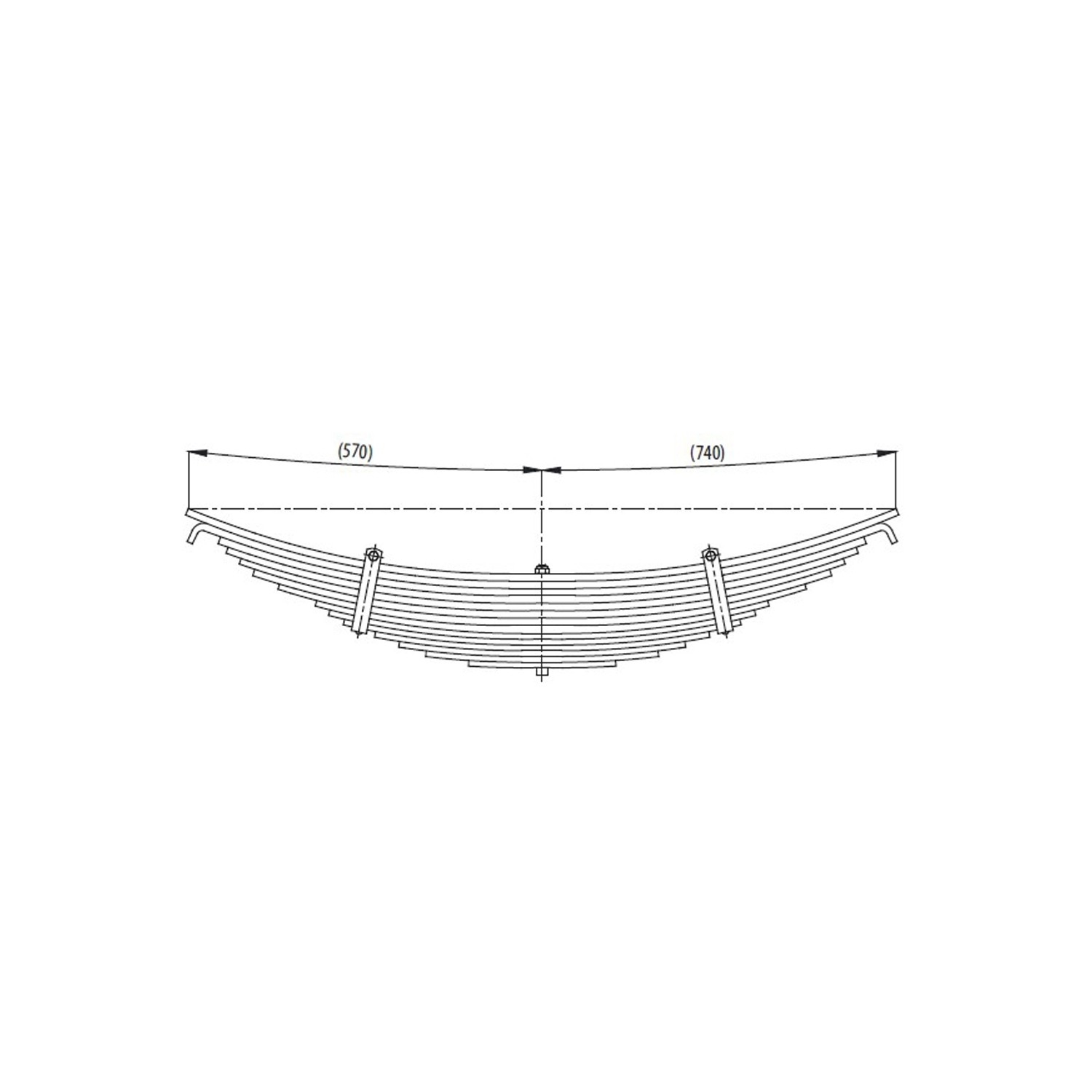 Axle complete Leaf Spring