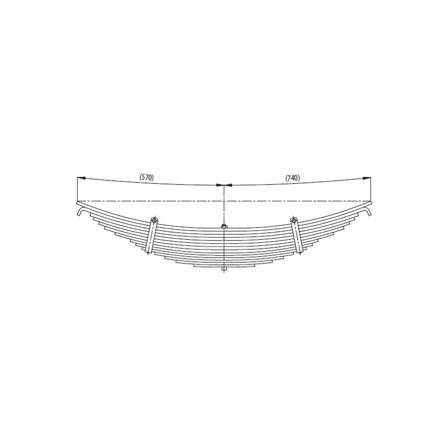 Axle complete Leaf Spring