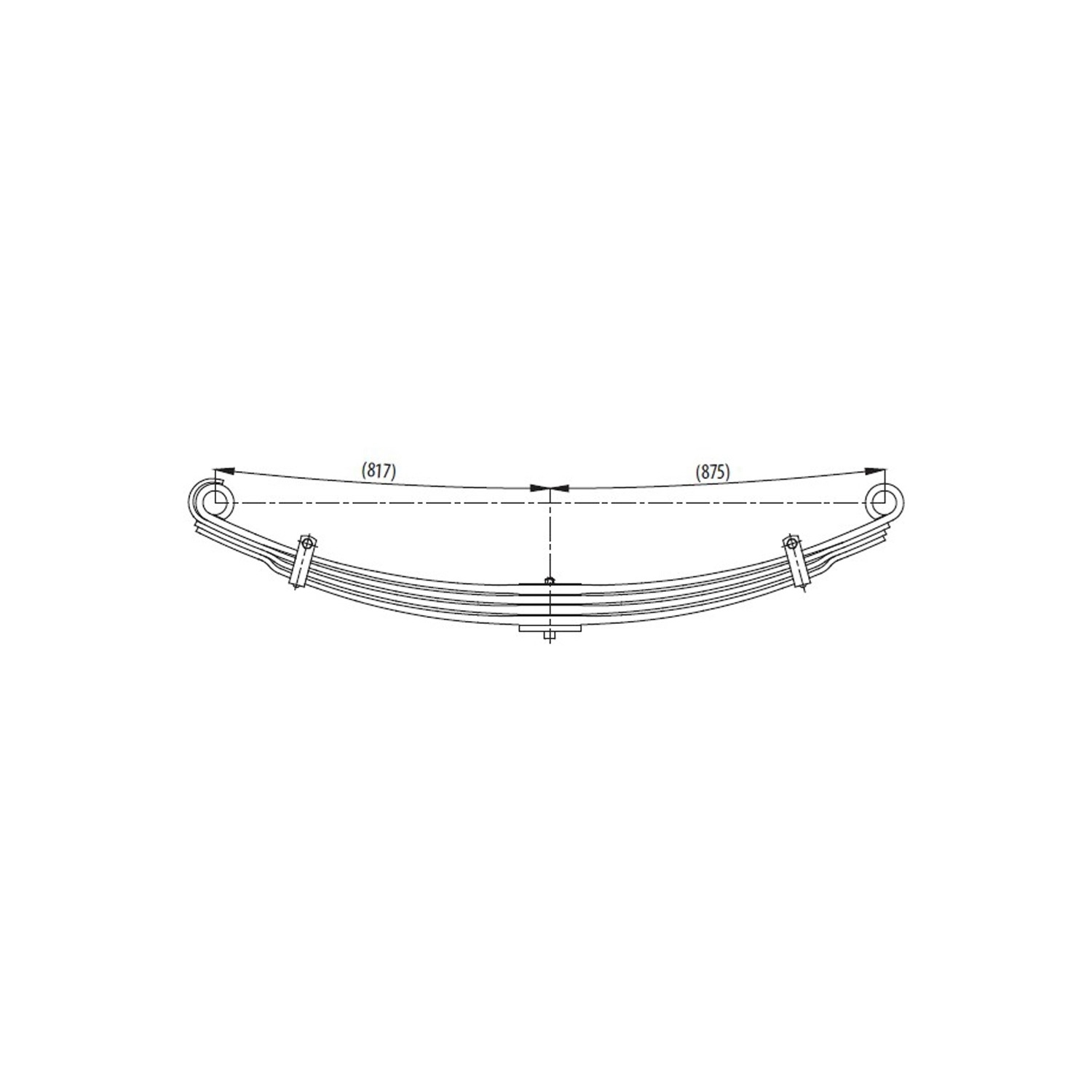 1st axle complete Leaf Spring