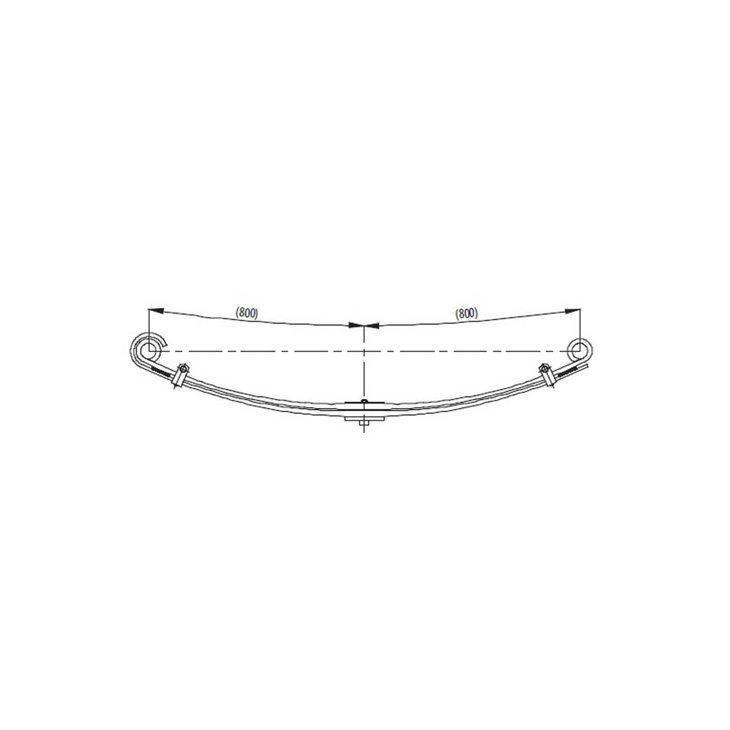 Parabolic front complete Leaf Spring