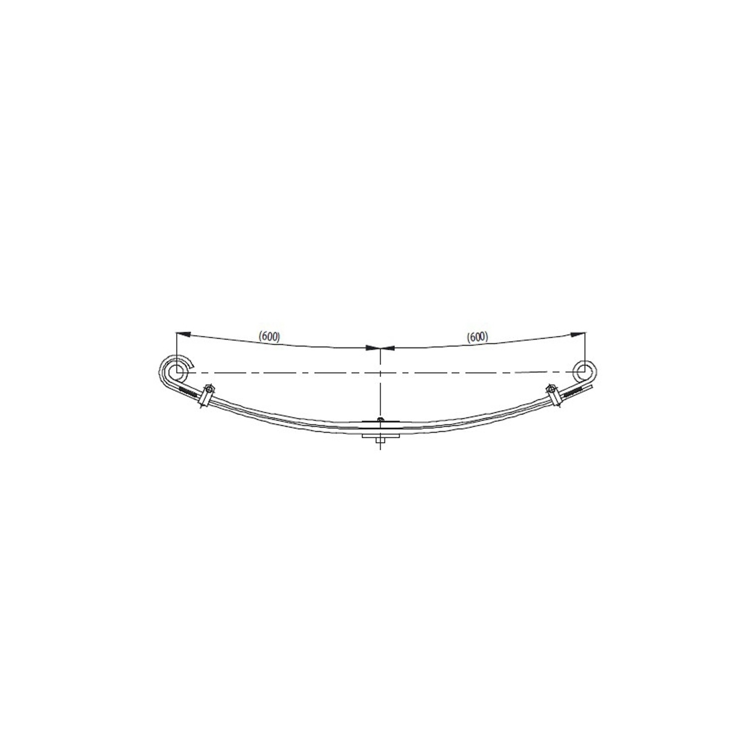 Parabolic front complete Leaf Spring