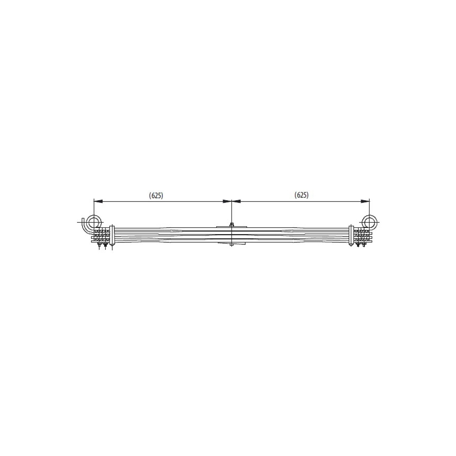 Parabolic rear complete Leaf Spring